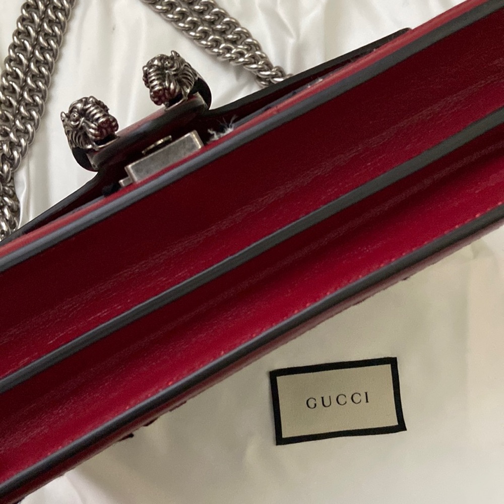 Gucci Dionysus GG Tweed Small Shoulder Bag in Black - Picture 8 of 16
